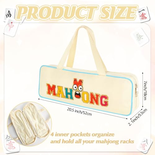 Bolsa para Mahjong con Asa y Cremallera 20.5x7x2.2 in miniatura 2