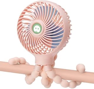 Pram Fan Stroller Fan USB Fan Rechargeable Portable Fan, Battery Operated & 360° Rotation Personal Fan for Pram Accessories Stroller PushChairs Beds Camping, Travel Holiday Essentials for Baby Kids