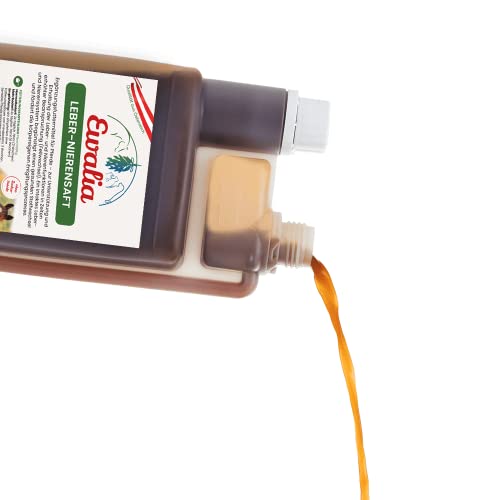EWALIA Leber-Nierensaft | 1 l | Ergänzungsfuttermittel für Pferde | Mit abgestimmten Kräutern
