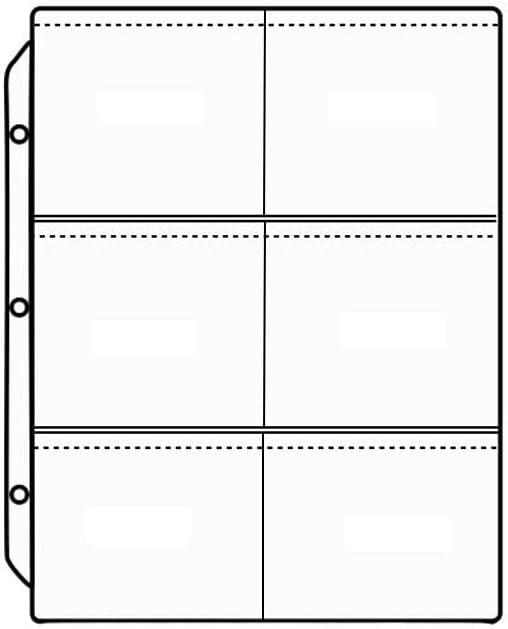 RABCO Products, Inc / B3535 - Vinyl Sheet Protector, 6 Pockets - 3 1/2 x 3 1/2, Open on the Side - 24-Pack, Made in USA