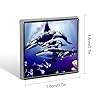 Ocean Animal Orca Square Metal Badge 0.7 In,Button Supplies Badge with Butterfly Buckle Clothing Accessories #1