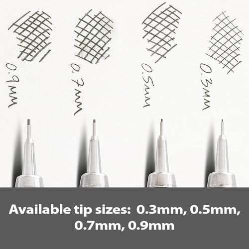 Image of 500 0.7 MM HB Mechanical Pencil | Lead Of Grade HB | Mini Interchangeable Eraser With Push Mechanism | Silver Plated Swing Grip | Pack Of 1 | Silver (PG517)