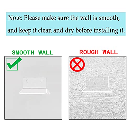 Bigfety Acrylic Small Floating Shelves For Wall, 3-Ledges, Clear Mini Display Floating Shelf Flexible Use With Adhesive Or Screw #TOP3