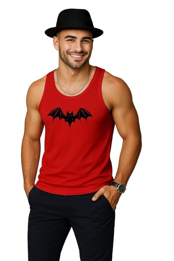 Earth Star Men's Cotton Tank Top Collection, Sleeveless Gym Vest in Yellow, Red, Turquoise, Graphic Print Design for Workout, Beach, Casual Wear-picture-28