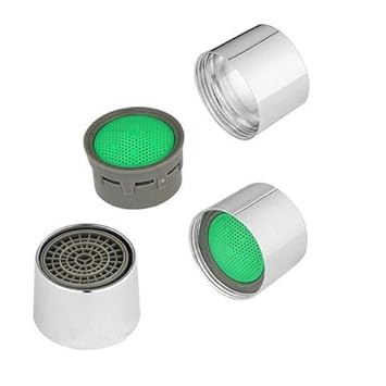 C CANVAS Brass Female Threaded Water Saving Aerator Foam Flow for Taps (Small, Silver) -Set of 5