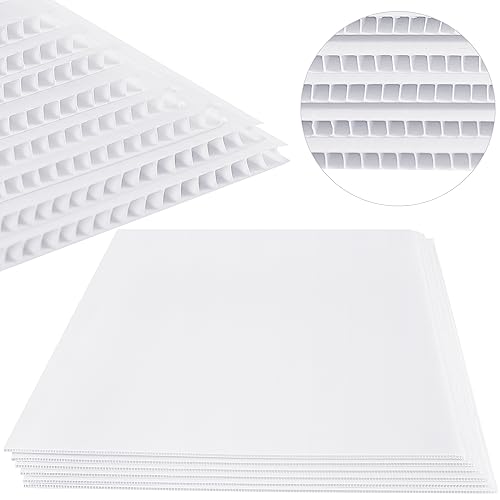 Patelai 6 Pcs 24 x 36 Inches Corrugated Plastic Sheet Corrugated Poster Board 4mm Thick Waterproof Blank Board Sheets Plastic Yard Sign for Garage and Estate Sale, Indoor and Outdoor Use (White)