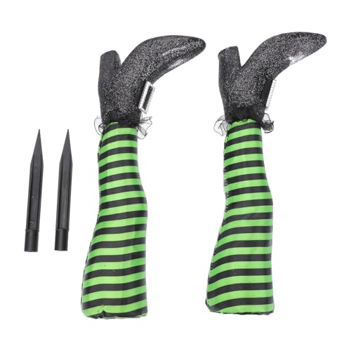Patas de bruja para decoración de Halloween, prótesis decorativas de jardín exterior 2