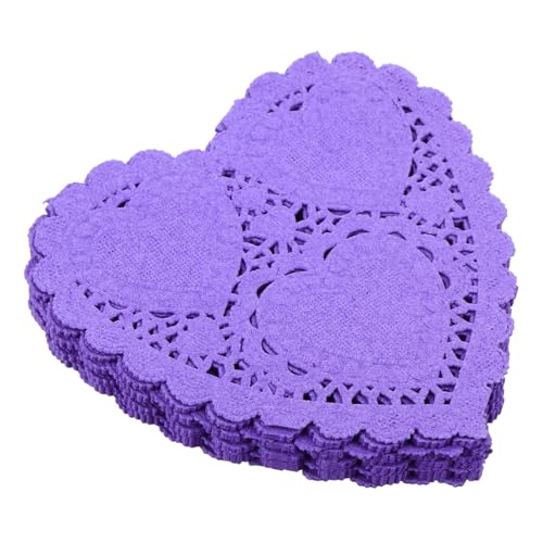 COLLBATH Multipurpose Cake Base Paper Pcs Heart Shaped Oil Absorbing Food Paper Sheets Decorative