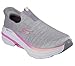 Skechers Women's Max Cushioning Arch Fit 2.0 Cambridge Hands Free Slip-Ins Sneaker, Gray/Pink, 8