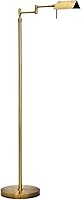 O’Bright Dimmable LED Pharmacy Floor Lamp - 12W 1050 Lumens, 360° Swing Arms, Adjustable 47-55" Height, ETL Listed Antique Brass Gold