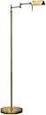 O’Bright Dimmable LED Pharmacy Floor Lamp, 12W LED, Full Range Dimming, 360 Degree Swing Arms, Adjustable Heights, Standing Lamp for Reading, Sewing, and Craft, ETL Listed, Antique Brass (Gold)