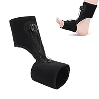 Plantarfasziitis-Nachtschiene, Verstellbare Plantarfasziitis-Orthese, Fußabfall-Fersengewölbe-Schmerzunterstützung für Frauen und Männer, Drehbare Knopf-Schlafunterstützung für