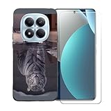 BMPNLSZ TPU Cover for Redmi Note 15 Pro 4G + HD Tempered Glass, Silicone Shell Bumper Protective Back Case - 9 Hardness Anti-Scratch Screen Protector for Redmi Note 15 Pro 4G - BST8