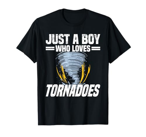 Just A Boy Who Loves Tornadoes – Tornado Cyclone Storm T-Shirt