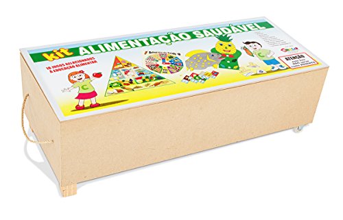 Kit Alimentação Saudável 18 Itens Maleta com Rodas Papelão Carlu Brinquedos