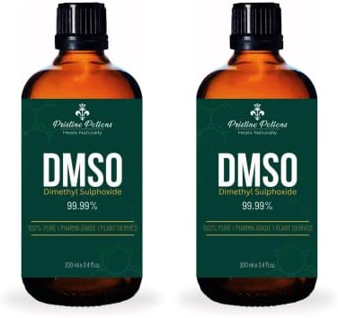 DMSO I 99.99% Purity I Pharmaceutical Grade | Dimethyl sulfoxide Liquid | High Purity | Low Odor I Premium Amber Glass Bottle Packaging - 200 ml (100 ml x 2)