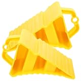 Milisten 2 Piezas Calzos para Ruedas Antideslizantes de Alta Resistencia de Unidades Bloque de Tope para Neumáticos de Coches Caravanas y Remolques Material Resistente y Flexible Fácil de
