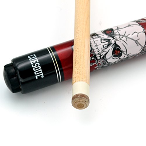 CUESOUL 57 inch 19/20/21 oz 1/2 Maple Pool Cue Stick Kit-Rockin Series