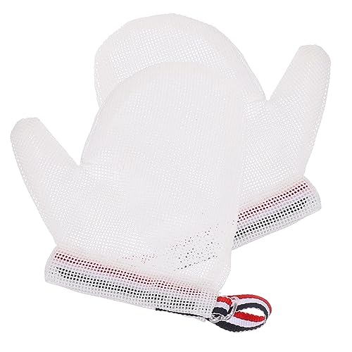 BESTonZON Newborn Mittens No Scratch Baby Fingergloves for Thumb Sucking Breathable Mesh Gentle Rope Wristband Baby Protection Random Color
