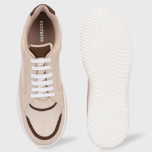 Image of Centrino Womens Casual Shoes | Colorblock Sneakers with Ultra Soft Cushion Lace-Up Shoes All-Day Comfort | Trendy & Lightweight Design | Low Top Flat Sole (7620)