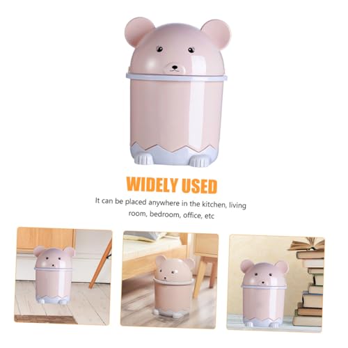 Caneca de Basura Compacta Plástica Rosa Panda miniatura 3
