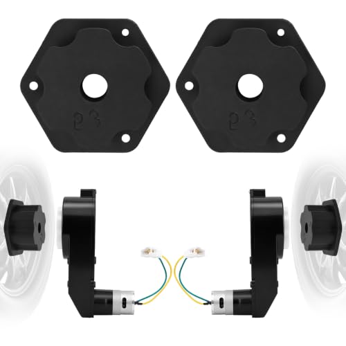 BTFO 2pcs 24V RS555 555-C High Speed Motor Gearbox Kit for Ride On Toys