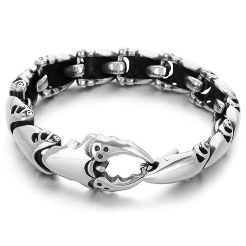 Pulsera de acero inoxidable con diseño de escorpión y garra miniatura 1