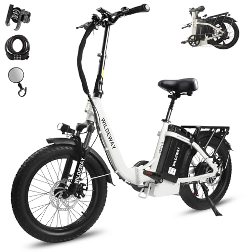 Wildeway Folding Electric Bike for Adults with 32Ah Battery