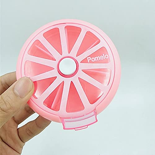Pil Planner Wekelijks - Friendly Travel Round Wekelijkse Pill Organizer,Doorzichtige deksels pillendoosje voor vitamine, kabeljauwleverolie, supplementen - Afbeelding 6
