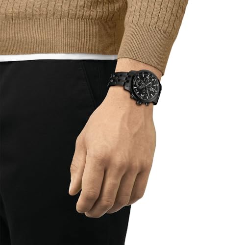 Image of TISSOT(ティソ) Stainless Steel PRC 200 Chronograph Quartz Black Dial Men's Watch T1144173305700