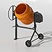 Muhub 3.0 Cu.Ft. Concrete Mixer, Heavy Duty Portable Concrete Mixer with Wheel & Stand, Electric Cement Mixer Machine with 70L Drum, 120V Motor for Concrete, Mortar,Seeds, and Feed,Orange.