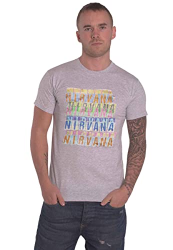 T-shirt Nirvana gris homme taille S idéal pour vos concerts et sorties rock urbaines