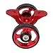 Easywheel Double Rear Wheels for Folding Bike, Mudguard Extension Roller Assembly, Aluminum Alloy (Red)