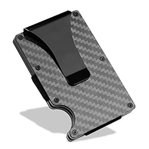 RFID blokkerings kaarthouder, stijlvolle slanke portemonnee en contactloze kredietkaartbeschermer (Black, 8.6 x 5.4 x 0…