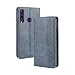 Produktbild KERUN Hülle für Huawei Y6p 2020, Leder Flip Klappbar Lederhülle, TPU Folio Flip Wallet Cover Stand [Kartenslots] Schutzhülle Case für Huawei Y6p 2020. Blau