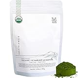 FKRO Organic Matcha Latte (80g/2.82oz) 1st Harvest, Single Origin, Stone Ground Japanese Green Tea Powder from Uji, Japan. Sugar Free, Unsweetened Japanese Latte Mix. Latte Grade Baking Macha Rich in L-theanine and Caffeine