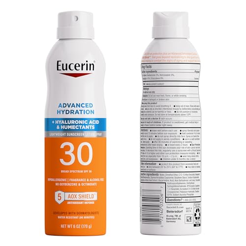 Eucerin Advanced Hydration Sunscreen Spray SPF 30, 6 OZ - image 9