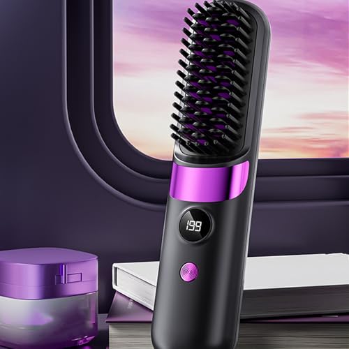 Brosse à cheveux sans fil rechargeable USB avec 4 températures - 3