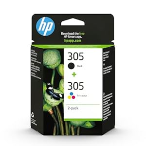 HP 305 Black/Tri-color Original Ink Printer Cartridges Combo (X4D37AE) - Works with: HP DeskJet 1110/2130/3630, ENVY 4520,451X, OfficeJet 3830/3831/4650,52XX