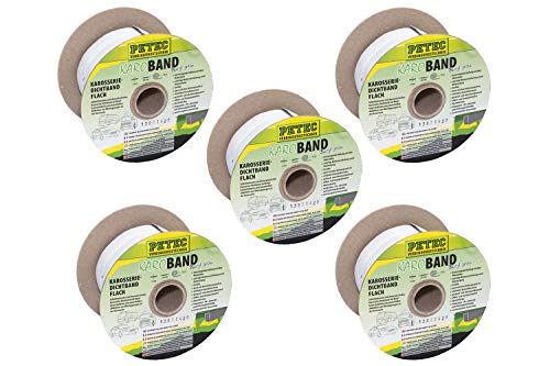 Mastic d'étanchéité carrosserie Karo-Band gris PETEC 5 pièces pour jointures