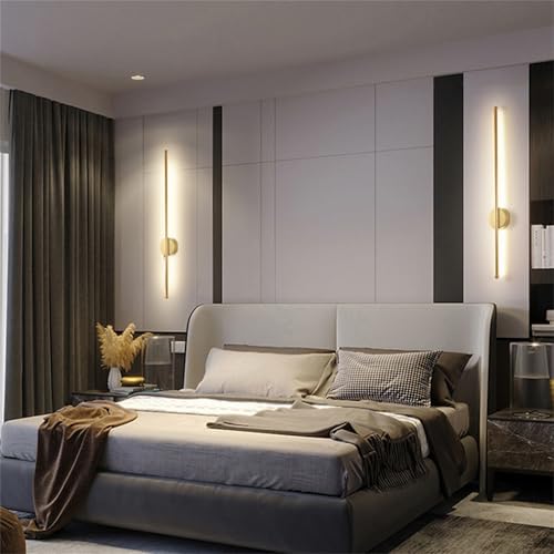 Aplique de pared interior de metal y acrílico negro de 100cm LED 7