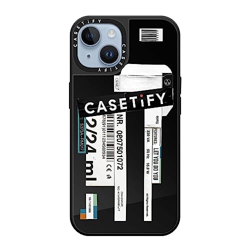 CASETiFY ミラー iPhone 14 ケース [1.5mからの落下試験をクリア/MagSafe に対応] - Casetify - ブラック (ブラックバンパー)