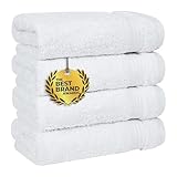 Cotton Paradise, Handtuch-Set, 100% türkische Baumwolle, Luxus-Hotel-Spa-Qualität, weich, saugfähig, schnell trocknend, dick, 600 g/m2, Gesichtshandfreiheitsset, 40.6 x 71.1 cm, Weiß