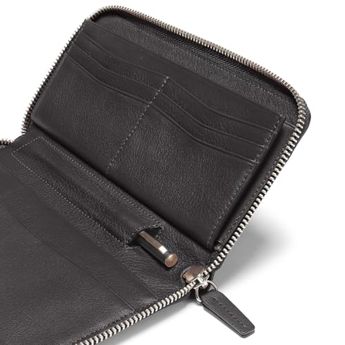 Leatherology Black Onyx Windsor Checkbook Wallet3