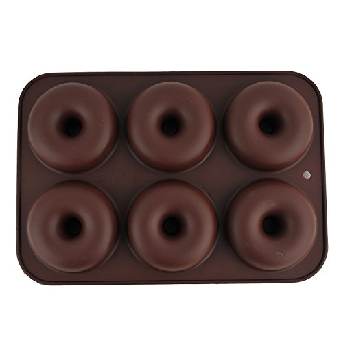 Selecto Bake Moules à beignets en silicone, grand moule à beignets en silicone antiadhésif à 6...