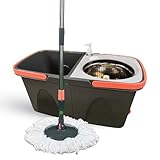 Easy Spin Microfiber Spin Mop and Bucket Set with Handle – Cleaning Tools for Home and Kitchen, Splash-Free Design, 360° Rotating Head, Ideal Cleaning Supplies for All Floor Types