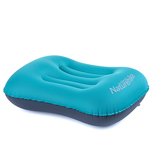 Tentock Portable Outdoor Inflatable Pillow Aeros Pillow Travel Neck Pillow for Bus Trip/Airplane (Blue)
