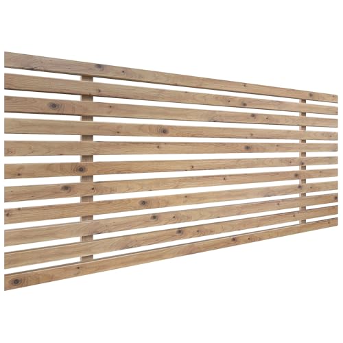 DHOME Cabecero de Madera reciclada DM Estilo Japones Cama Palets Herrajes incluidos (80cm, Roble)