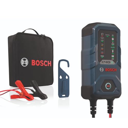 Bosch C40-Li Chargeur de Batterie de Voiture - 5 Ampères avec Fonction de Maintien - pour Batteries 6V/12 V Plomb-Acide, AGM, EFB, Gel, SLI et 12 V Lithium...