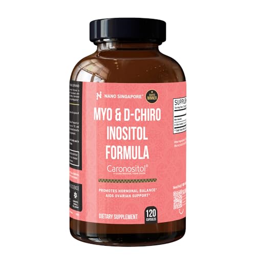 Myo & D-Chiro Inositol - Promotes Hormonal Balance PCOS Support Capsules for Overall Womens Wellness Edible Healthcare Supplement
